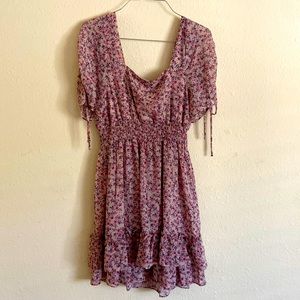 Pink floral spring dress